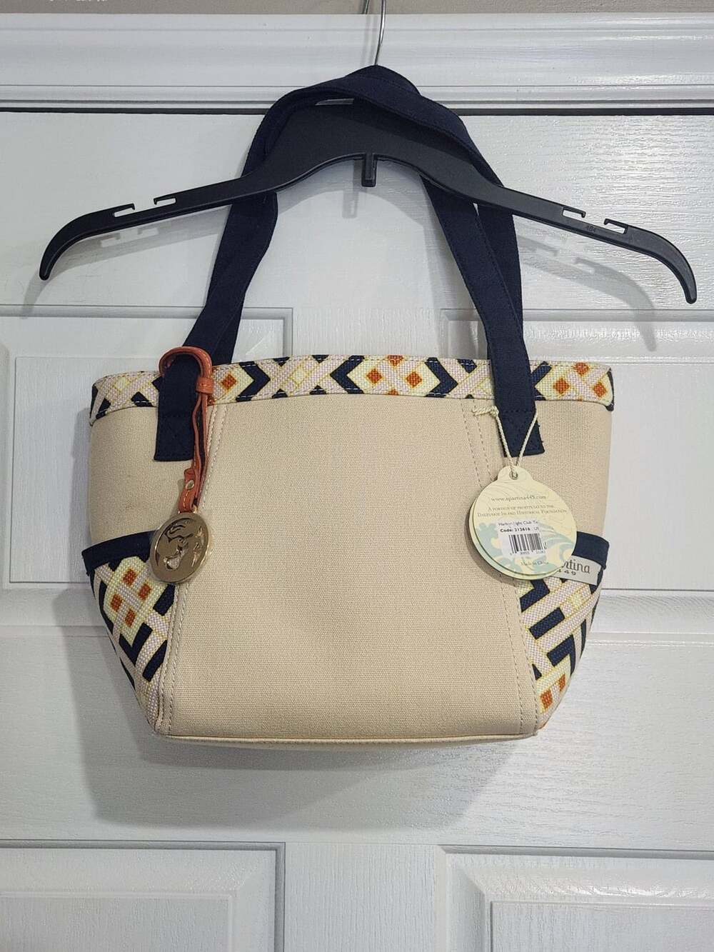 Spartina 449 Harbor Light Club Tote Canvas Linen & Leather